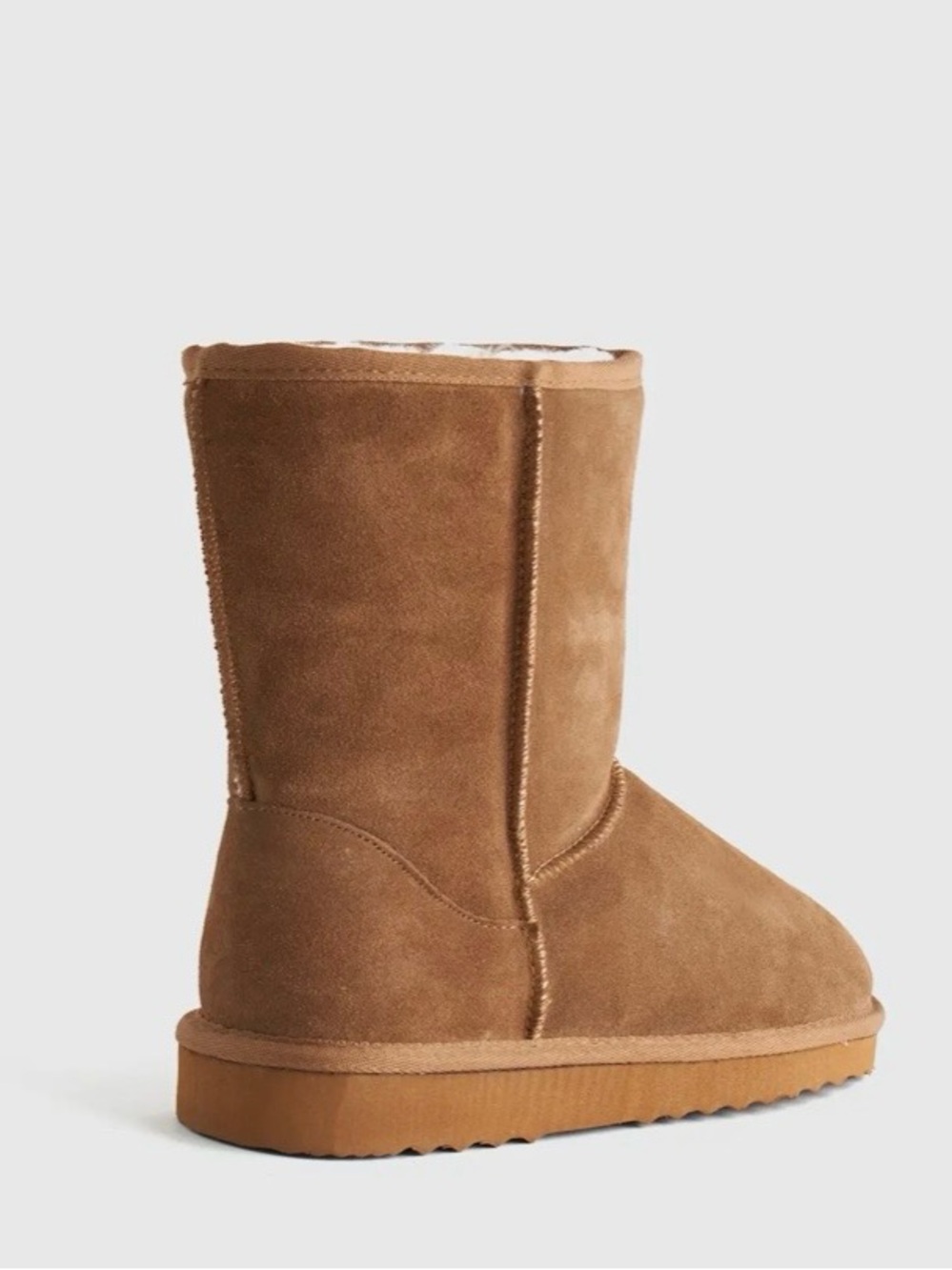 NIB QUINCE 💯 AUSTRALIAN SHEARLING MID-CALF SUEDE LEATHER BOOT PECAN SIZE 8